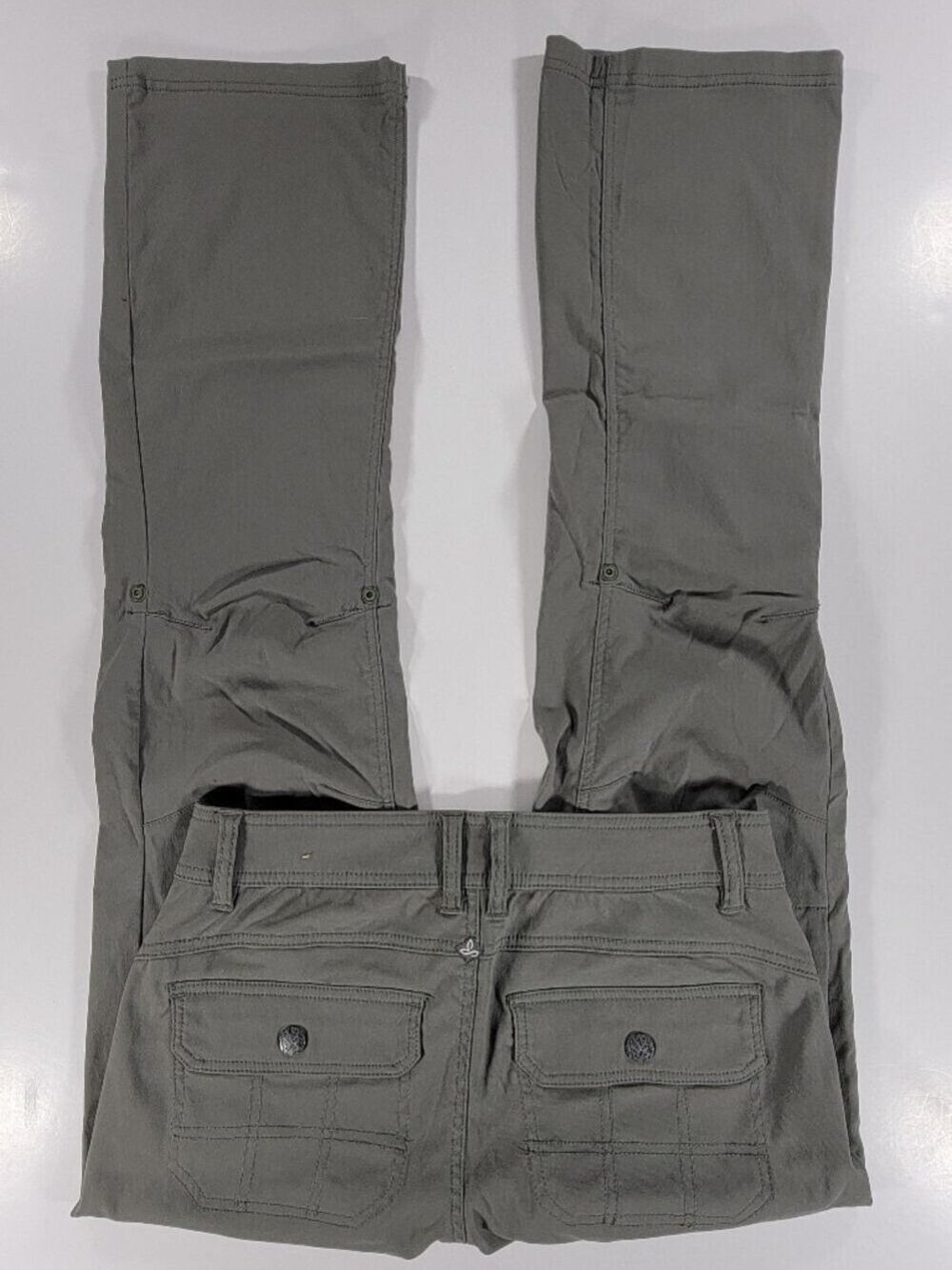 Prana Pants Womens 2 X 32 Stretch Halle Pant Roll Up Hiking Gray Outdoors Boot - Picture 7 of 14